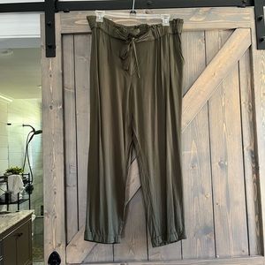 Olive parachute pants - never worn